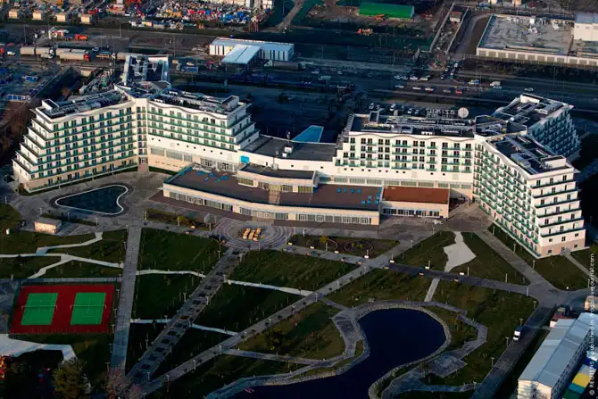 Олимпийский парк с вертолета