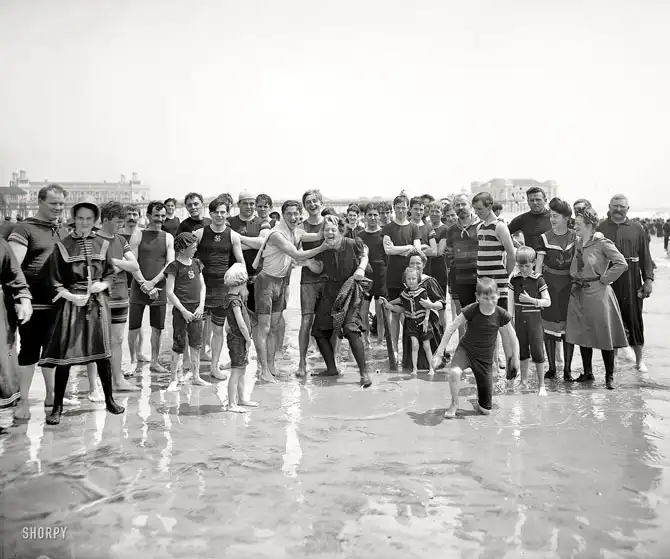 Америка на пляже до Великой Войны