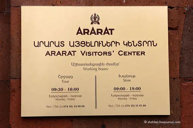 Экскурсия на коньячный завод в Ереване