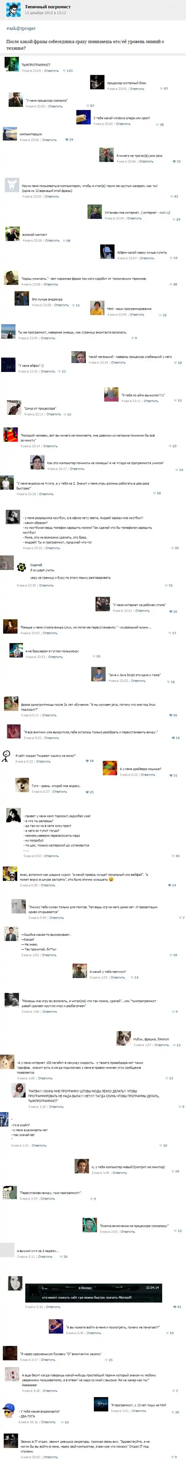 «Тыжпрограммистам» посвящается