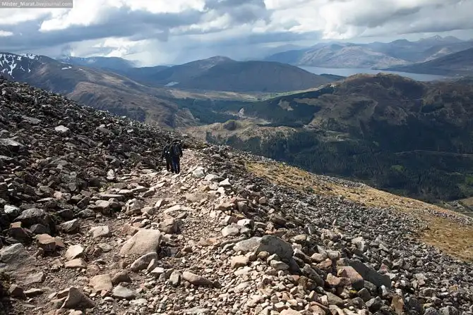 Подъём на Бен Невис в Шотландии