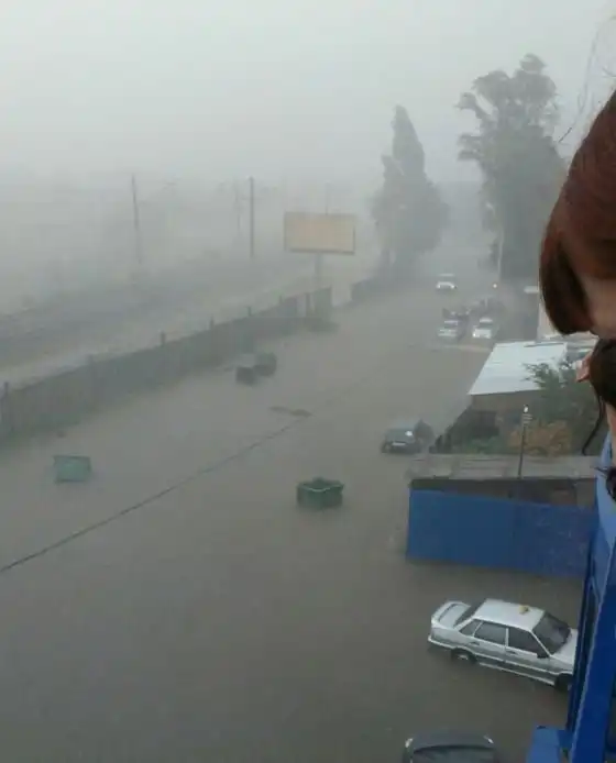 Наводнение в Ростове-на-Дону из-за сильного дождя