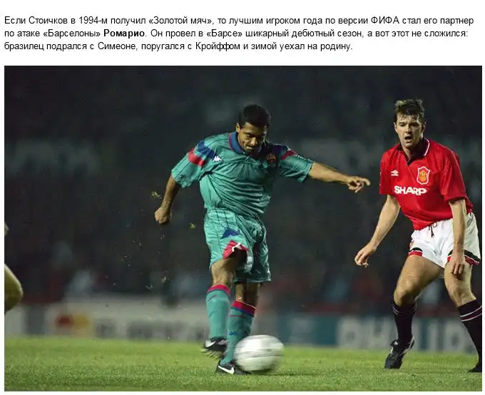 Европейский футбол 20 лет назад