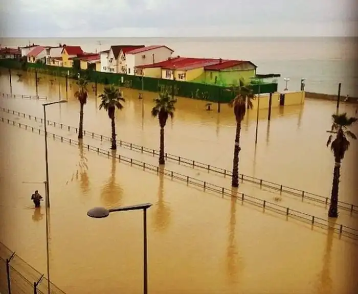 Из-за сильного ливня в Сочи произошло наводнение