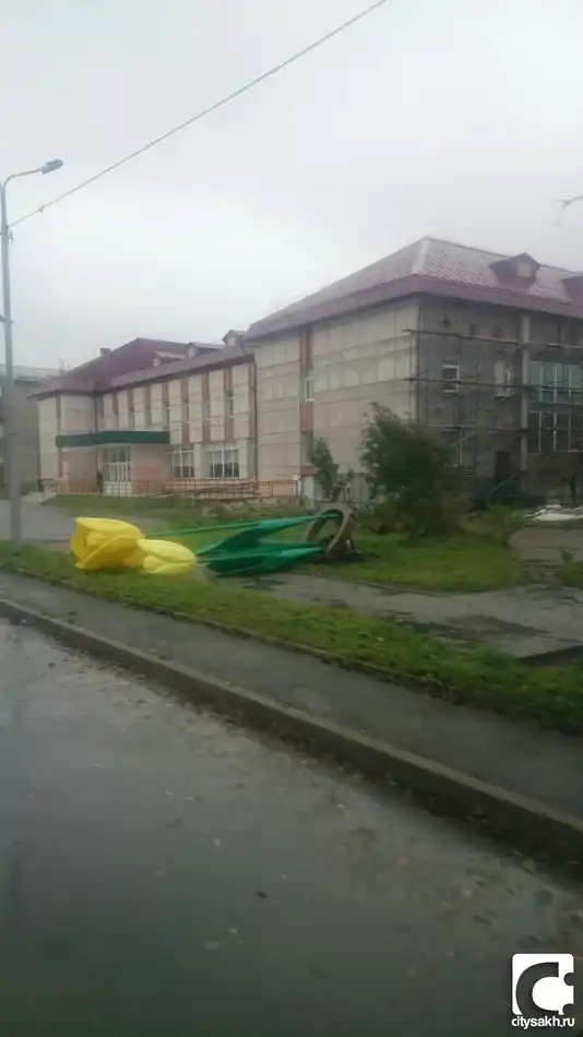 Сахалин после тайфуна.