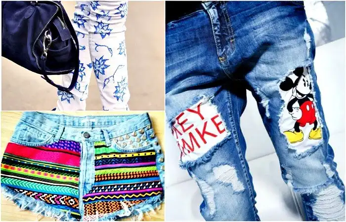 Стильный деним: 16 крутейших идей трансформации старых джинсов