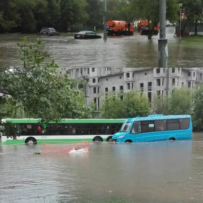 В Москве потоп из-за обильных дождей