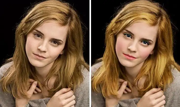 Фотографии звёзд до и после фотошопа