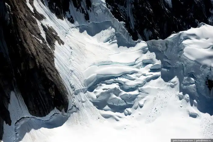 Полёт над горой Денали на Аляске