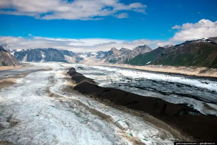 Полёт над горой Денали на Аляске