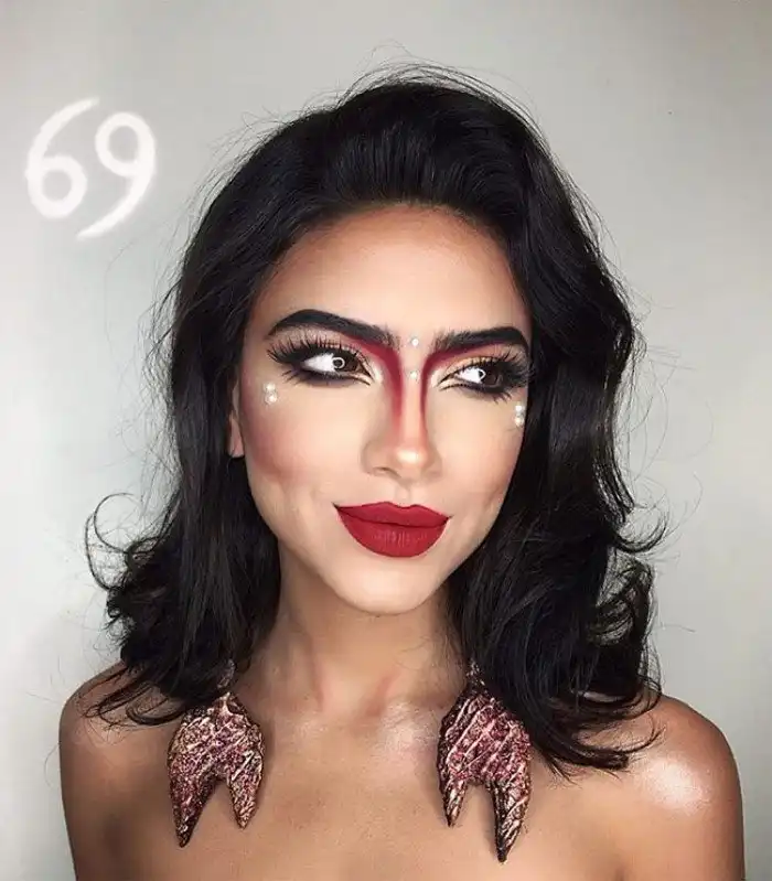 Иранская художница с помощью одного лишь макияжа сделала знаки зодиака сексуальными