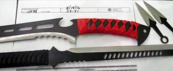 Оружие, конфискованное у пассажиров самолетов