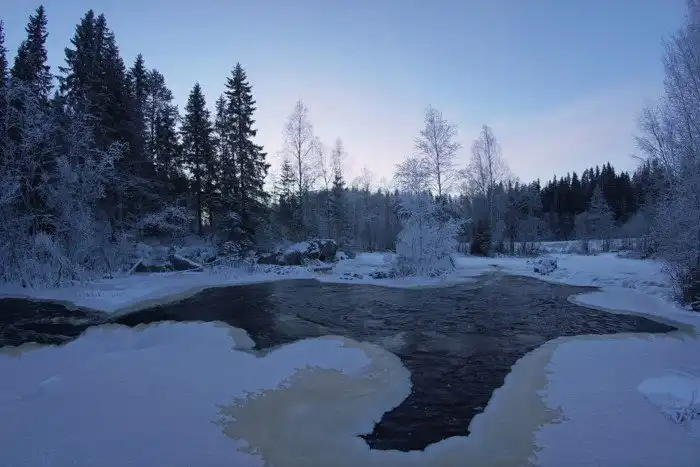Зима в южной Карелии