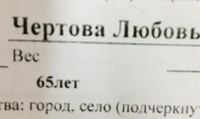 Очередная часть сериала "занимательные фамилии"