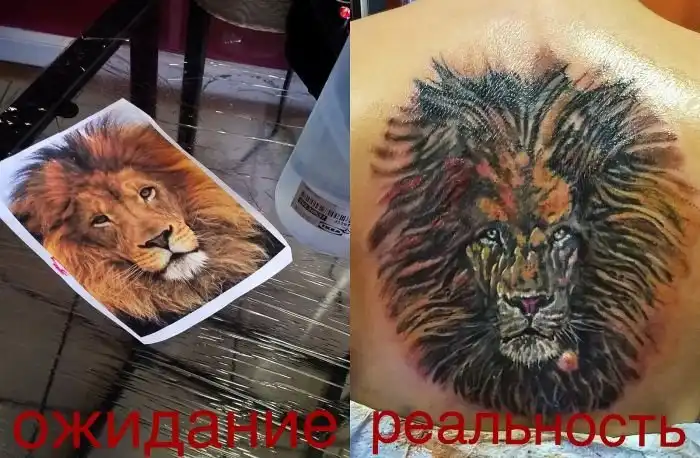 Девушке не понравилась татуировка и она решила ее перебить