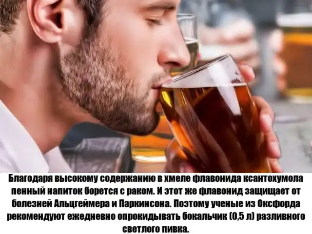 Положительные свойства пива