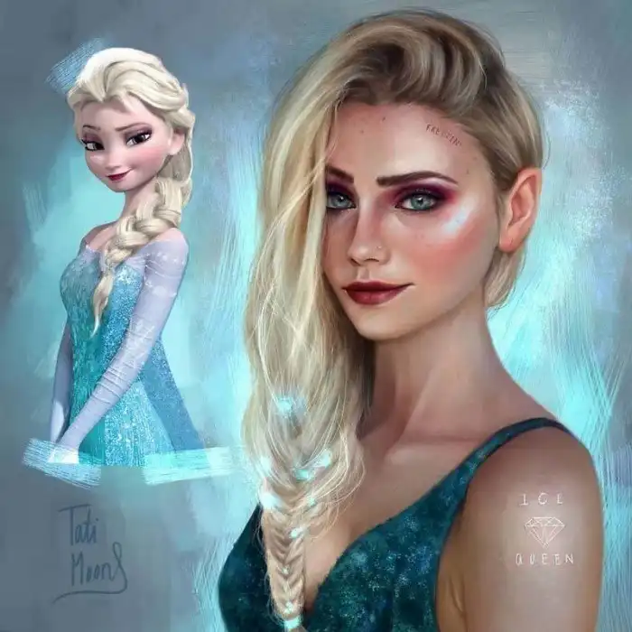 Художница создаёт более реалистичные версии мультяшных персонажей