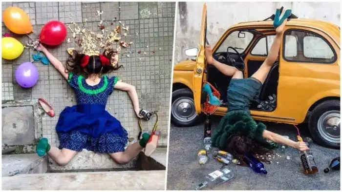 Падай, но поднимайся: философский фотопроект итальянского фотографа о жертвах «падения»