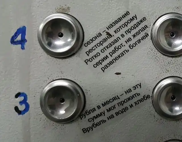 Познавательная поездка в лифте