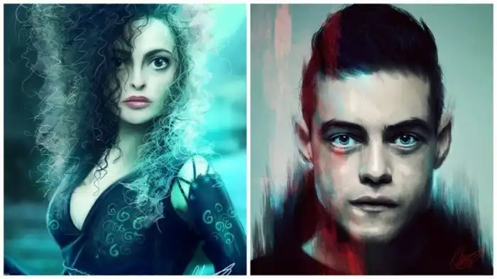 Цифровые портреты известных персонажей поп-культуры от Шарлотты Лебретон