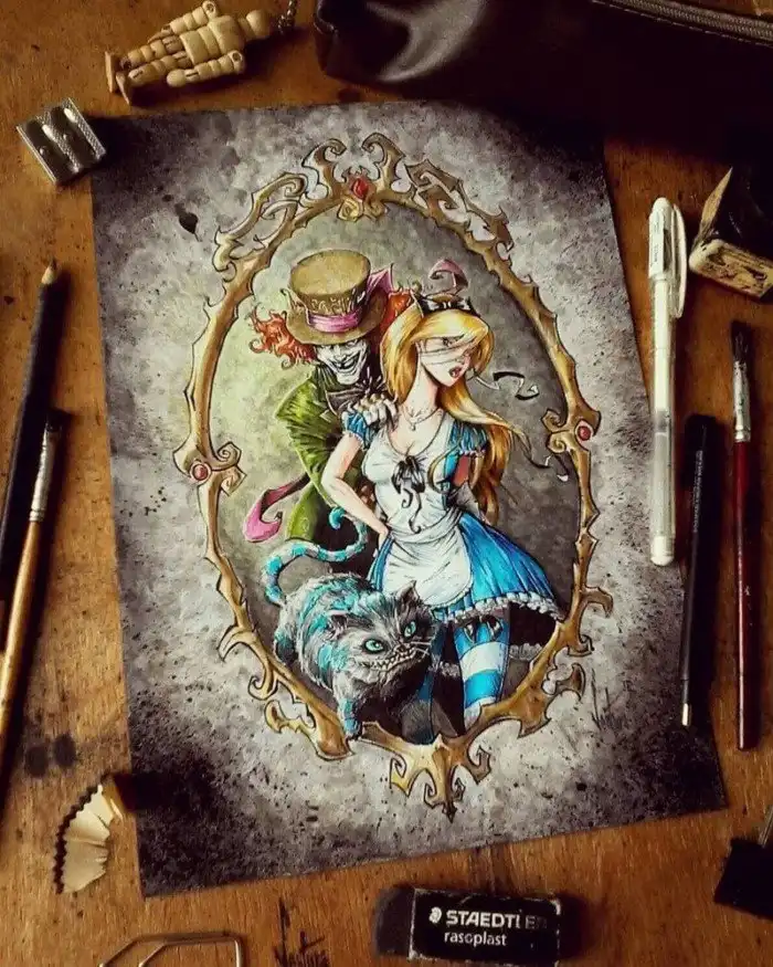 Художник разрушает стереотипы, представляя героев мультфильмов в жутких и совсем не детских образах