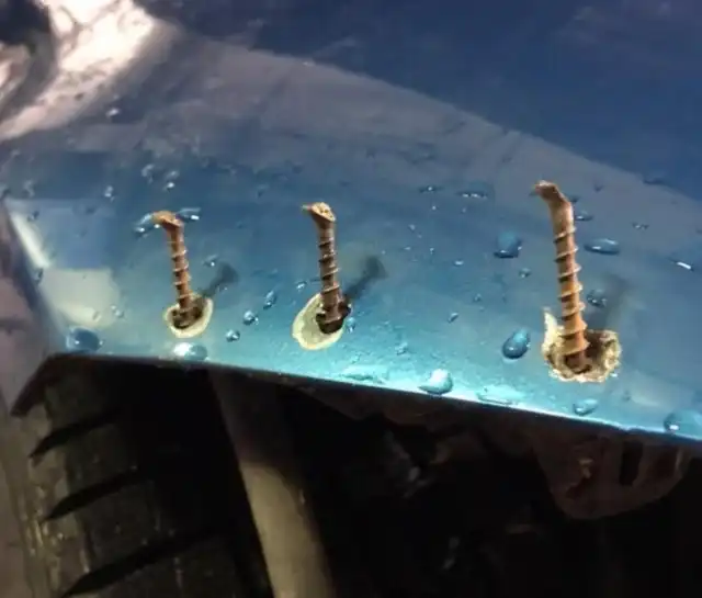 Автомобиль BMW, с которого не снимался передний бампер