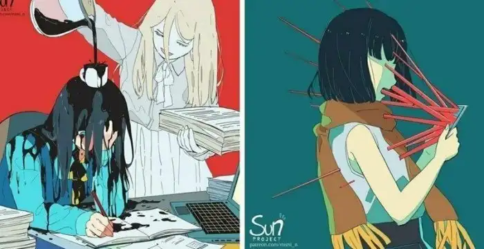 20 иллюстраций от художницы из Индонезии, которая показывает тёмную сторону современного общества