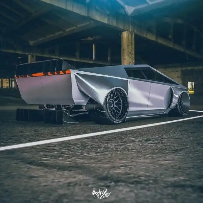 Виртуальный тюнинг нового пикапа Tesla Cybertruck