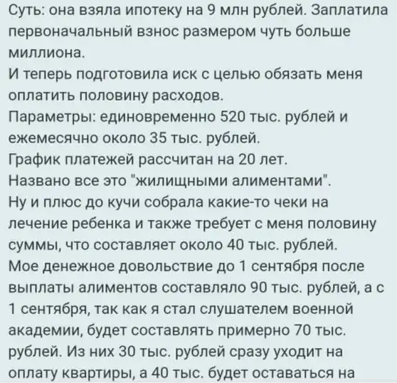 Закон о жилищных алиментах: как беспределят женщины и что решают суды