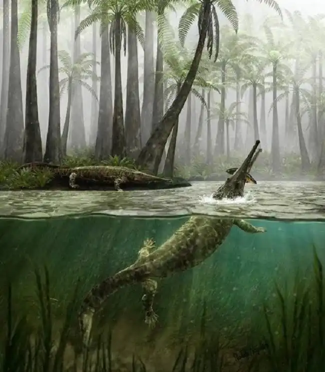 Прионозух: Крокодил в теле амфибии. Титанический монстр был сверххищником вне всякой конкуренции