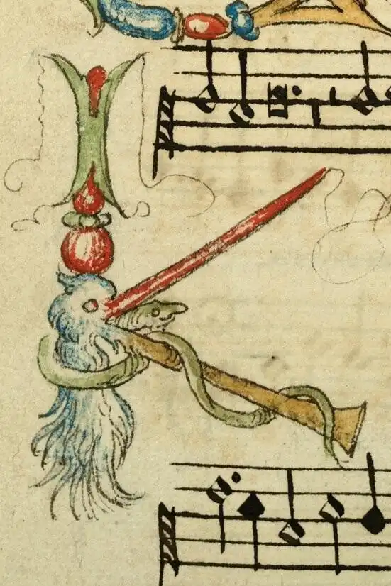 Крайне странные иллюстрированные буквы из песенника XVI века