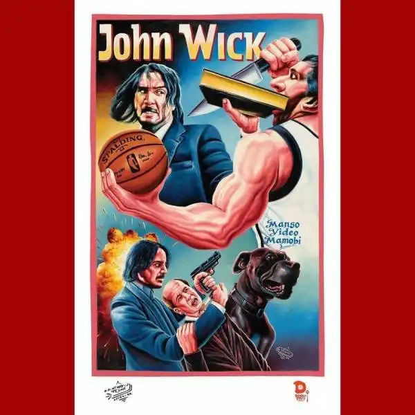 Нарисованные от руки африканские киноафиши