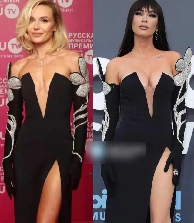 Кто выглядит круче в "голом платье" - Полина Гагарина или Меган Фокс