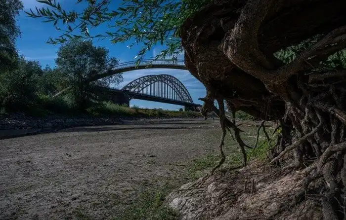 15 катастрофичных снимков европейских рек, которые обмелели из-за засухи