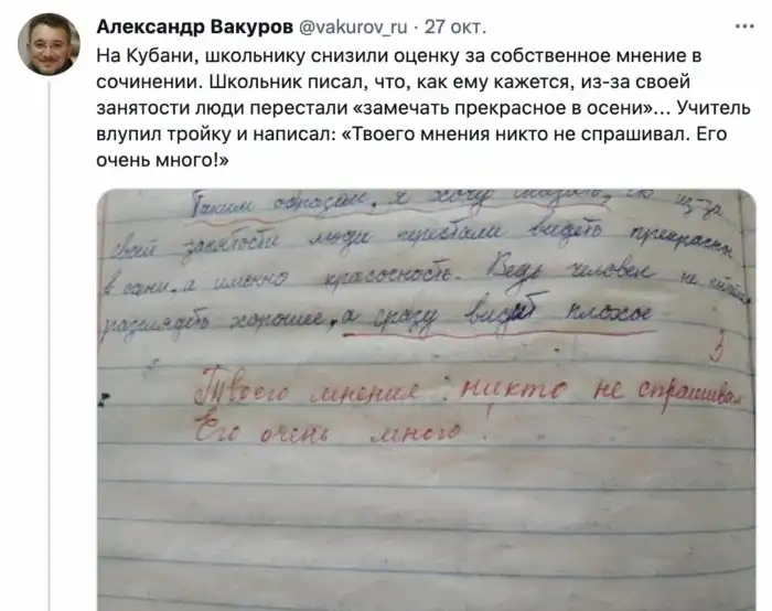 "Твоё мнение не спрашивали!": пользователи рассказали о сочинениях и учителях по литературе, которые отбивали желание ходить в школу