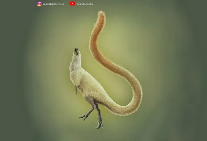 Лиеллиназавра: Динозавр заполярья. Отрастил хвост-шарф, которым укрывался от морозов, и приспособился к полярной ночи длиною в полгода