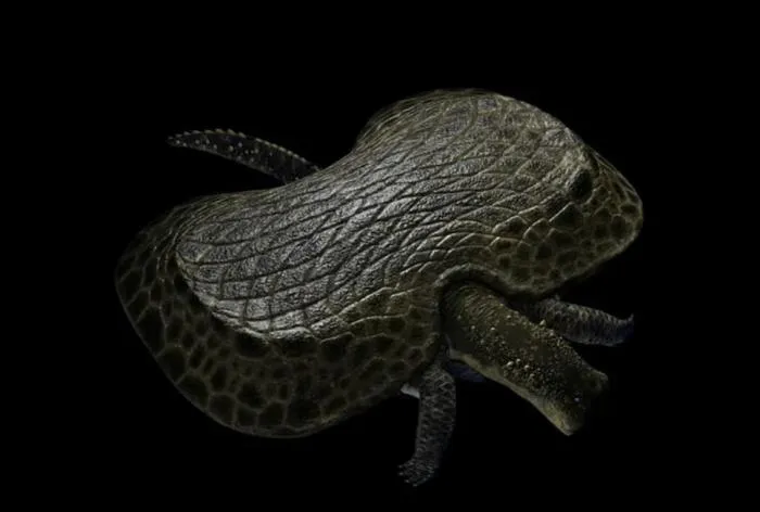 Хенодус: Бронированный блинчик. Рептилия, похожая на черепаху, но ею не являющаяся. Зачем странный ящер отрастил такую броню?