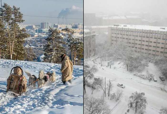 Почему на севере и востоке России зима переносится легче? -20ºC в Якутске и -10ºС в Москве одинаковы? Объясняю просто