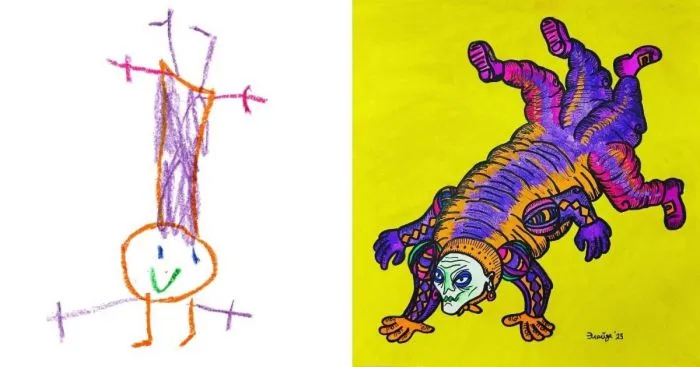 Группа художников превратила наивные детские рисунки в милых монстриков