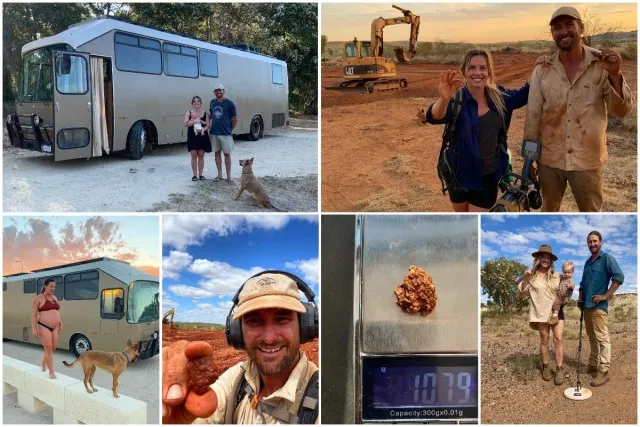 Австралийская пара, охотящаяся за золотом, живет в автобусе в глубинке и путешествует в поисках сокровищ