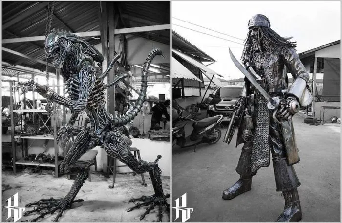 Компания из Таиланда создает фантастических героев из ненужного металлолома