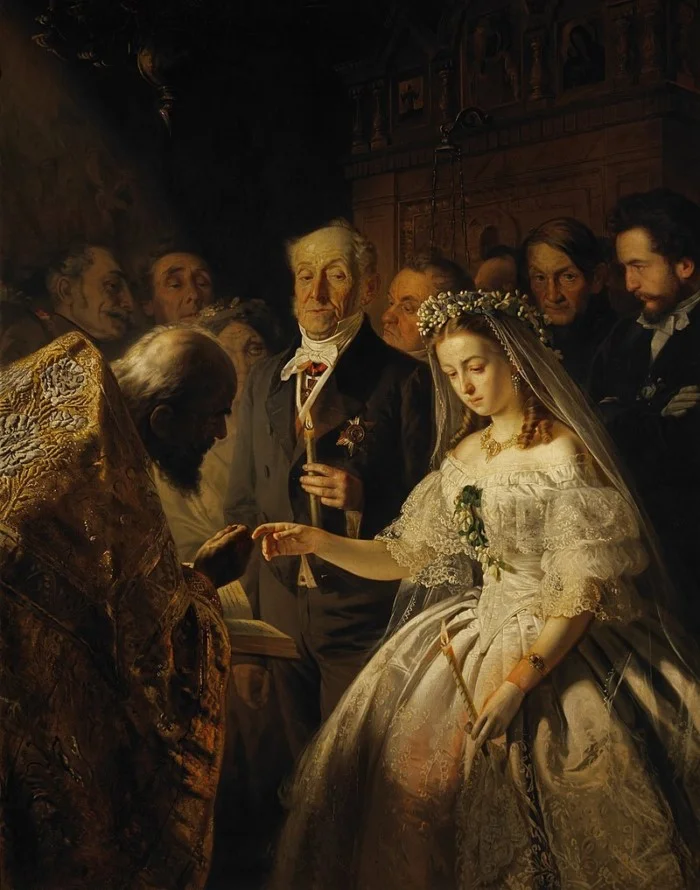 Дореволюционная свадьба в живописи и в жизни