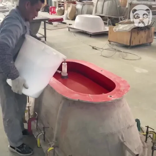 Процесс изготовления ванны из искусственного камня 500 кг⁠⁠