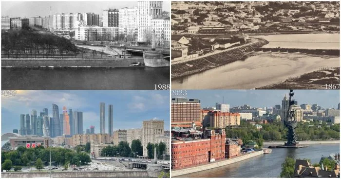 Отражение времени: поразительные фотосравнения Москвы в разные эпохи