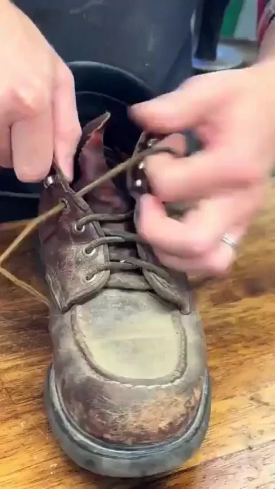 Реставрация винтажных ботинок Red Wing
