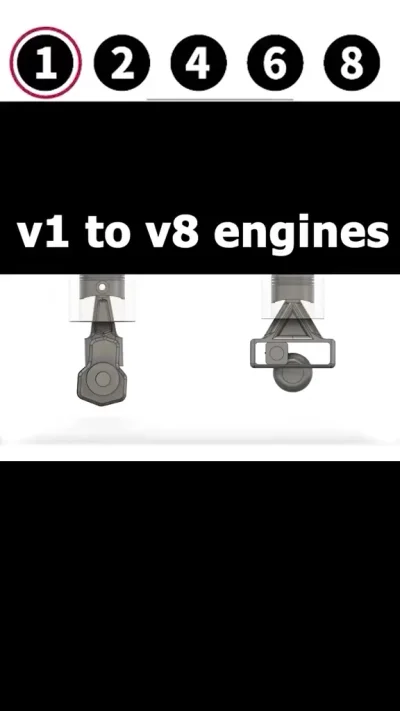 Характерное движение и звук двигателей от V1 до V8