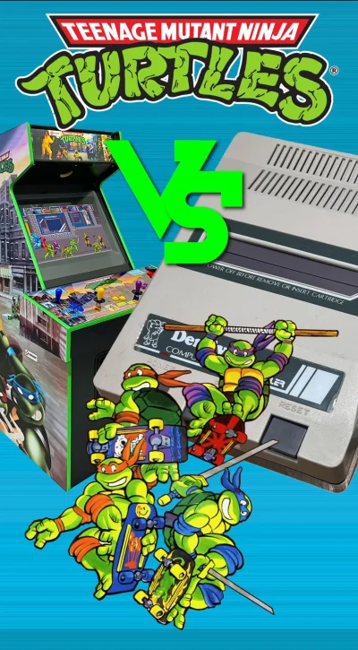 TMNT 2 (NES/Dendy) vs TMNT (Arcade): Teenage Mutant Ninja Turtles (Шорц)