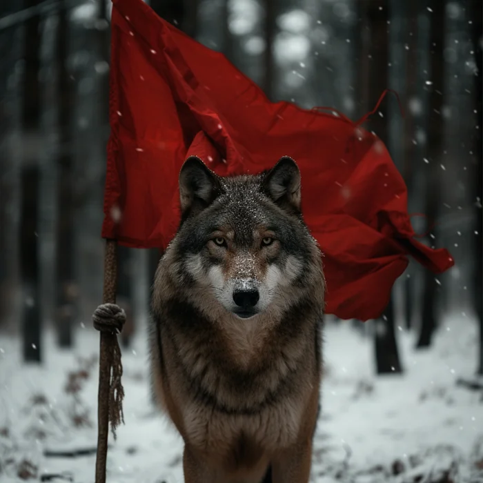 Загадка волчьего страха перед красными флажками в лесу