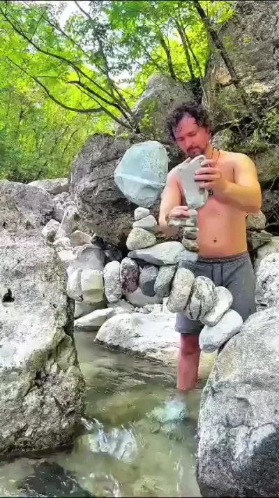 Что было до красивой фотографии балансировки камней⁠⁠