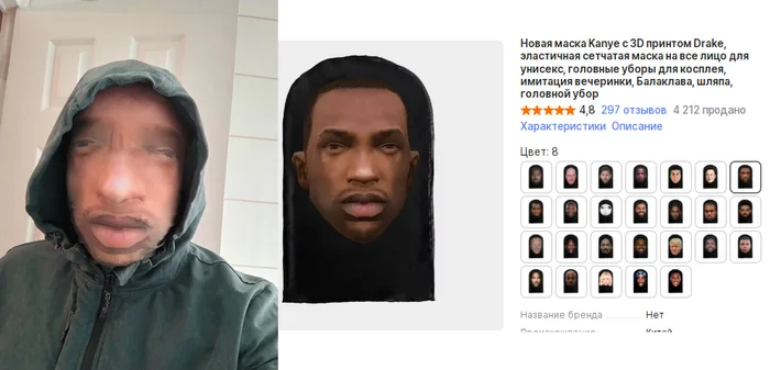 Маски с лицами знаменитостей